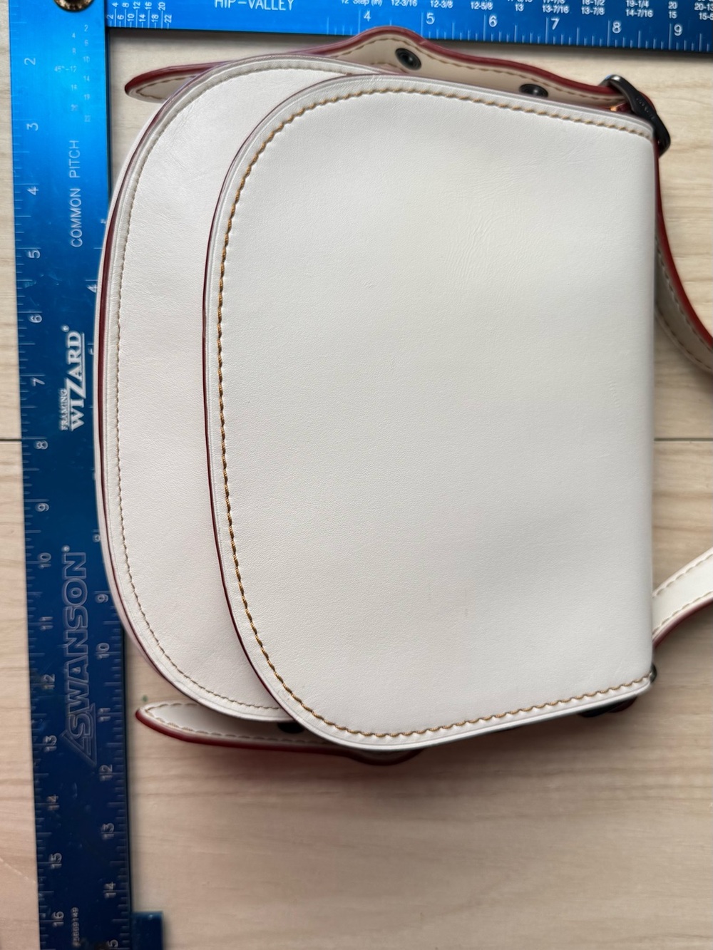 Coach Cream and Brown Crossbody Saddle Bag - Picture 12 of 14